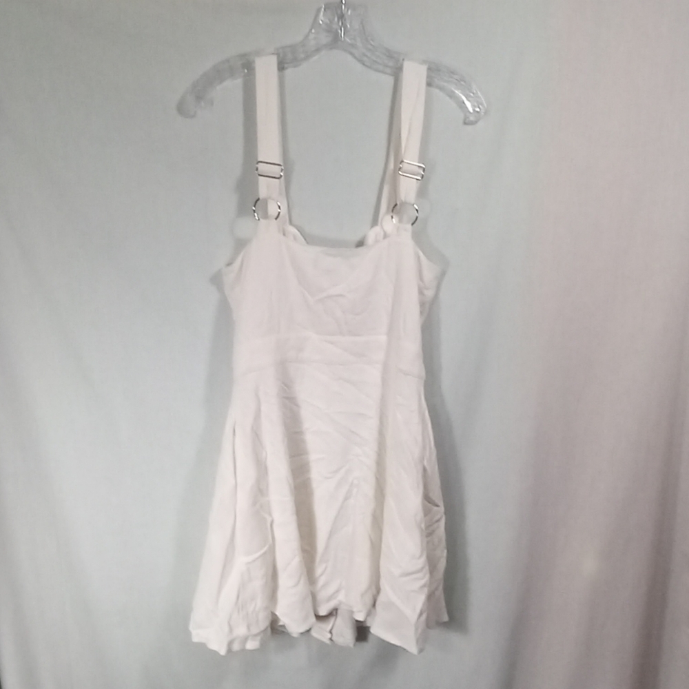 Lulus White Linen Blend Button Down Mini Dress Si… - image 5